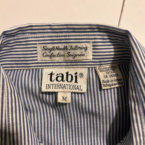 Vintage Pinstripe Tailored Dress Shirt - Picture 5 of 6